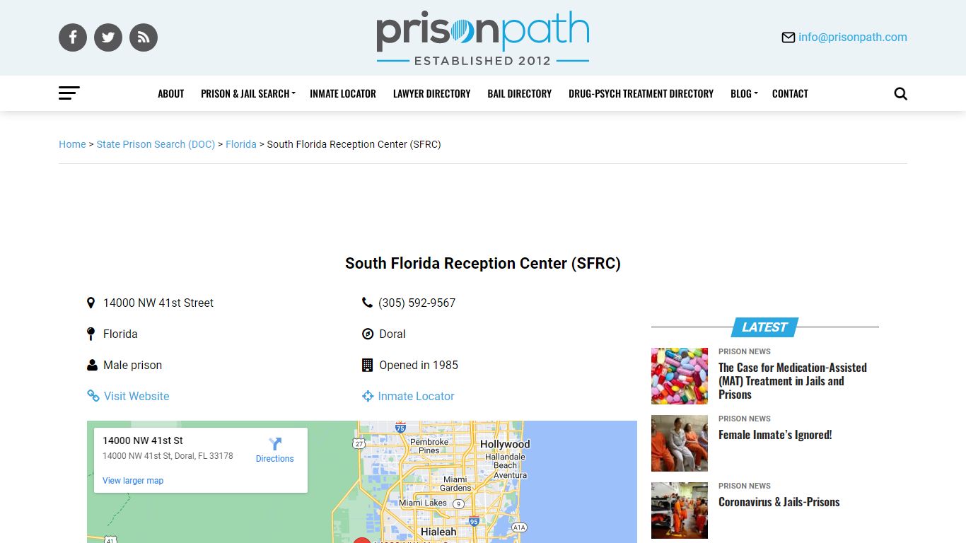 South Florida Reception Center (SFRC) - Prison Inmate Search & Locator ...